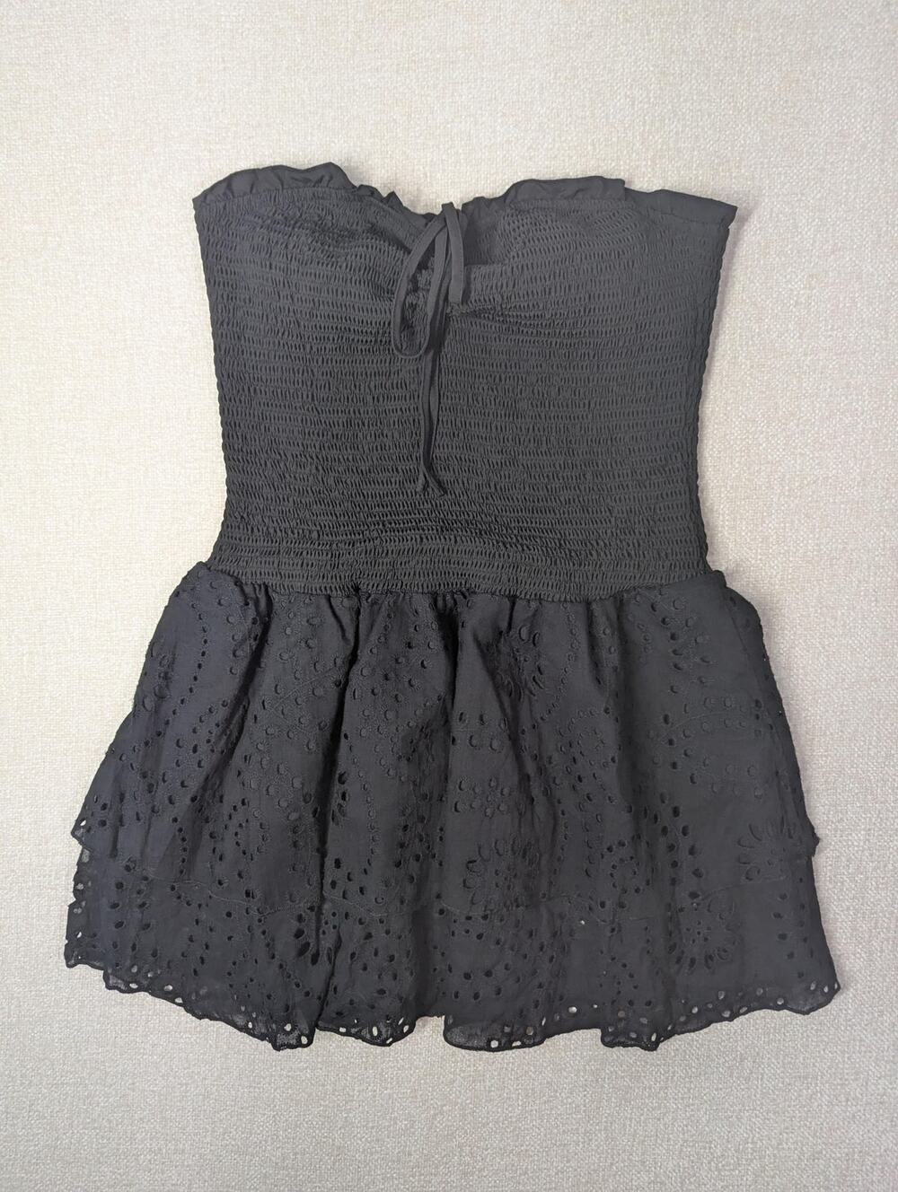 Chic Shein Strapless Bandeau Flare Mini Dress - Large